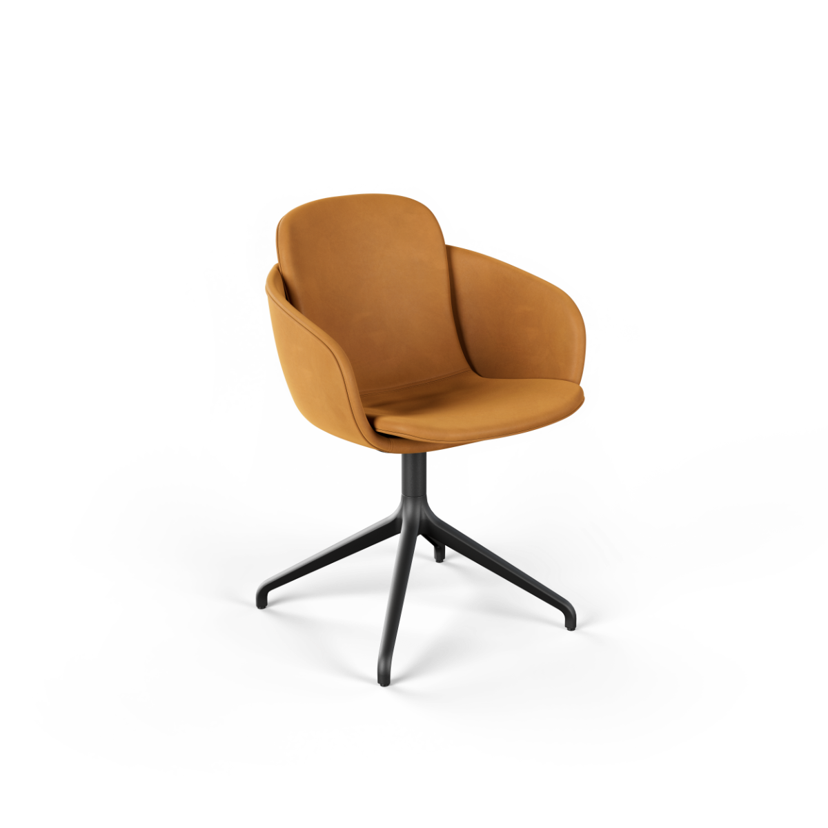 Chair no. One S2 Black Swivel - Luna Sandstone