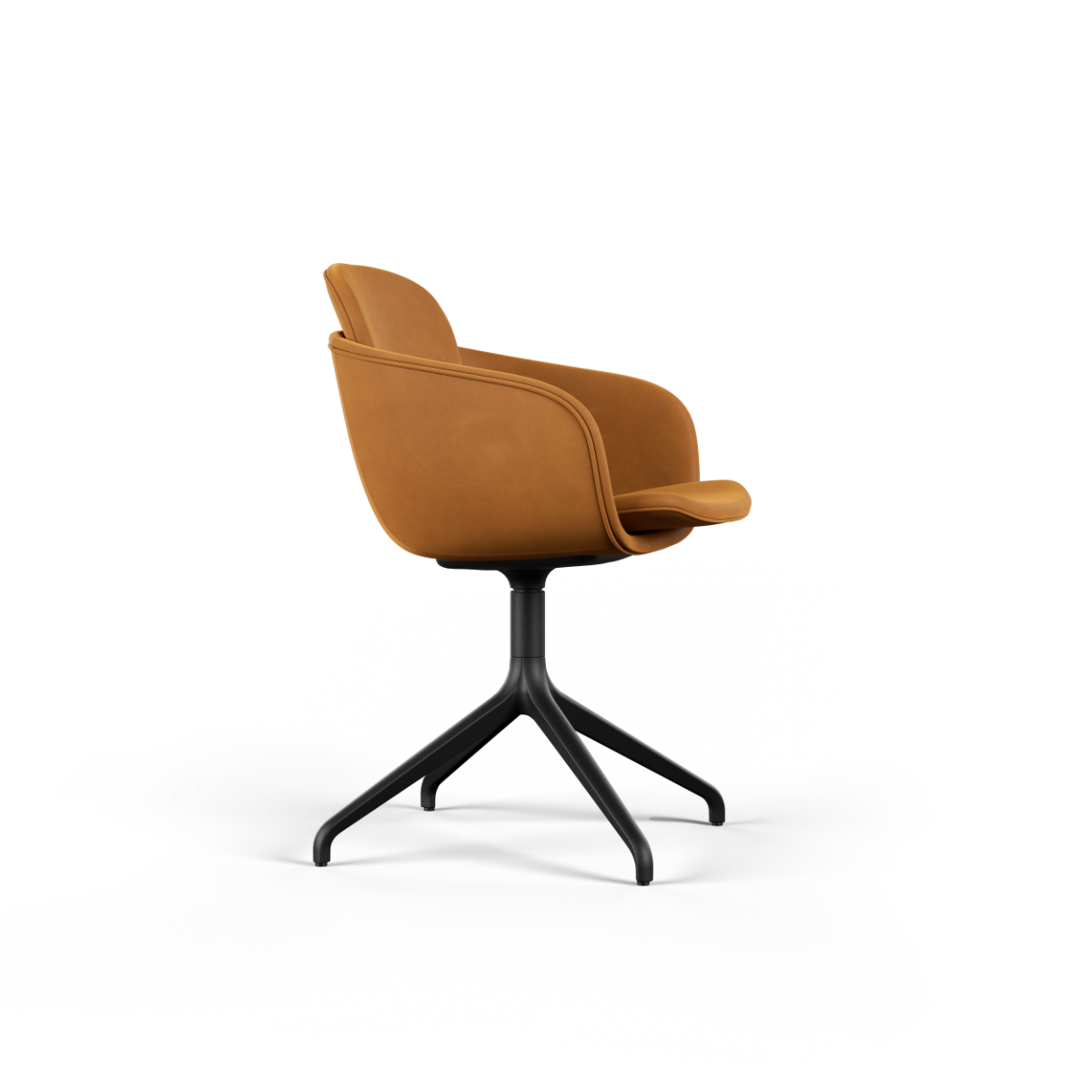 Chair no. One S2 Black Swivel - Luna Sandstone