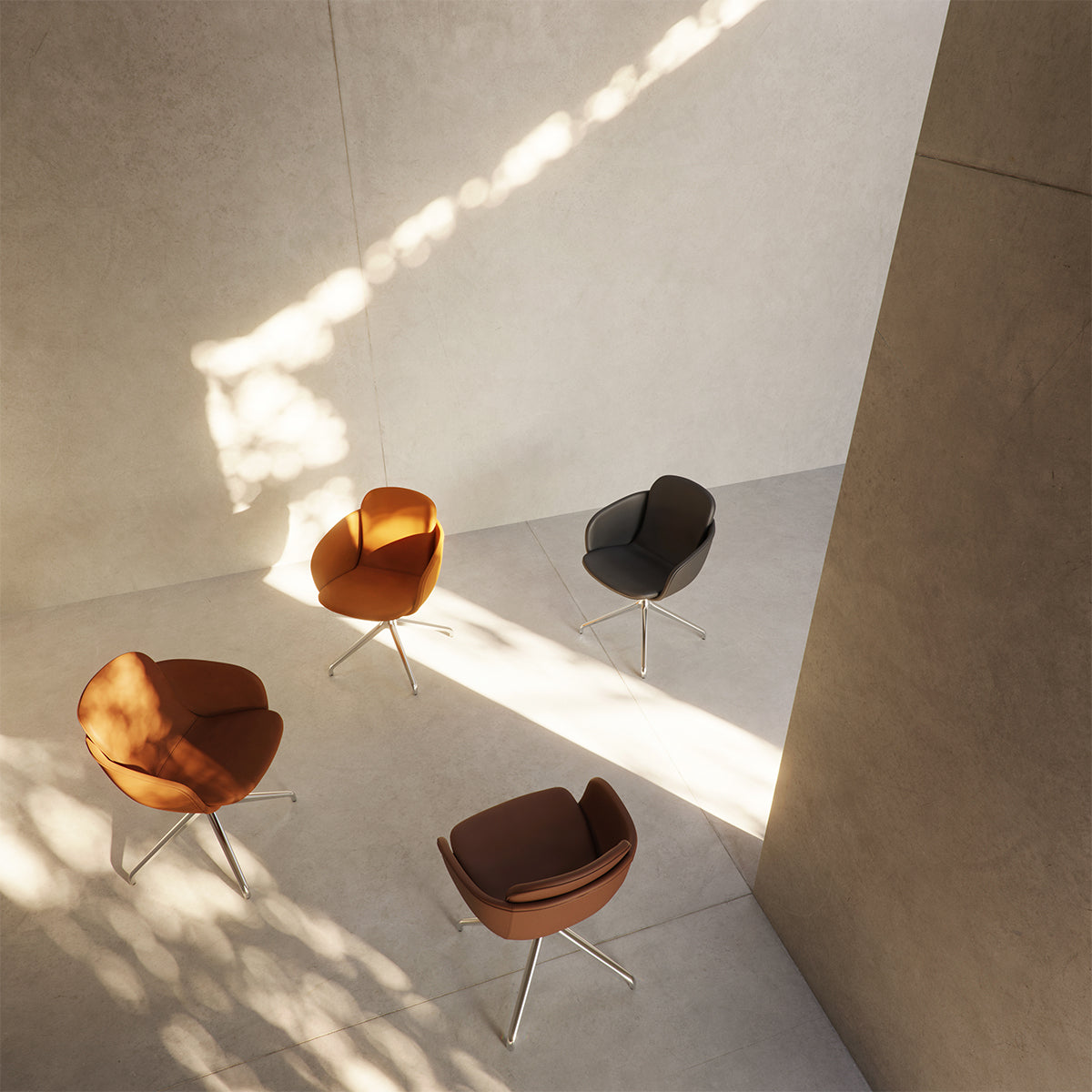 Chair no. One S2 Polished Swivel - Luna Walnut