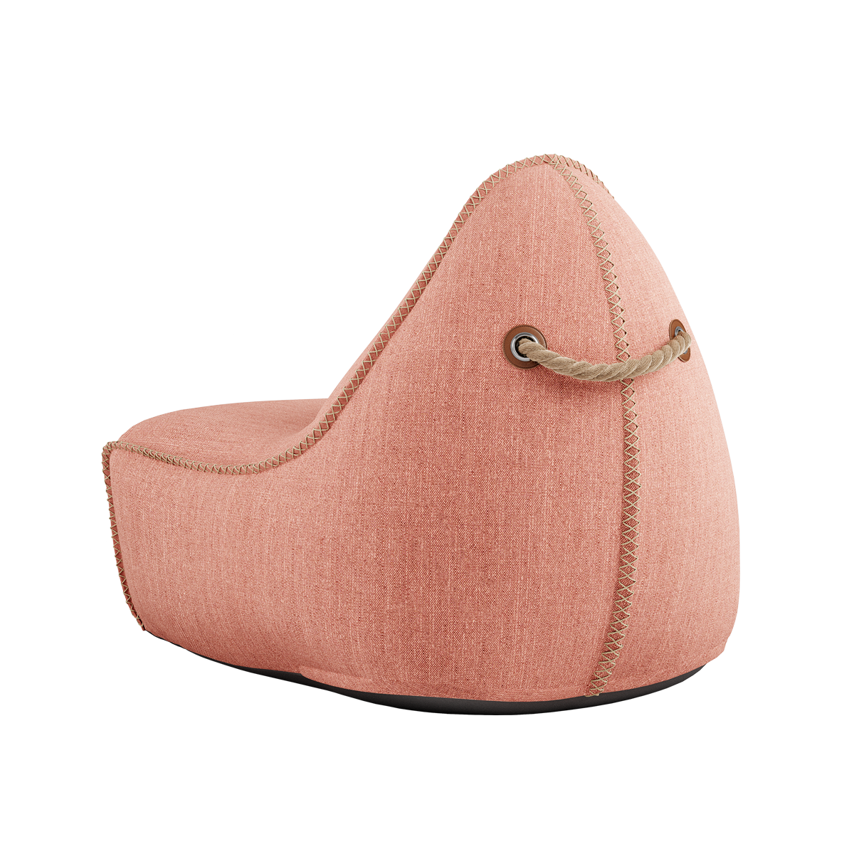 Cobana Lounge Chair & Pouf Rose