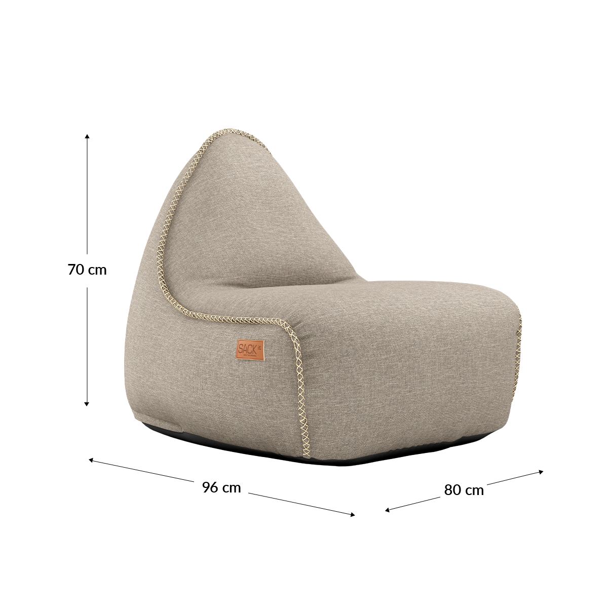 Cobana Lounge Chair & Pouf Sand
