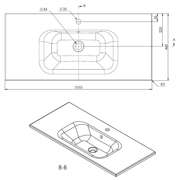 Nordskab badsæt i Cocoa brun - bredde 100 cm med Solid Surface badborplade