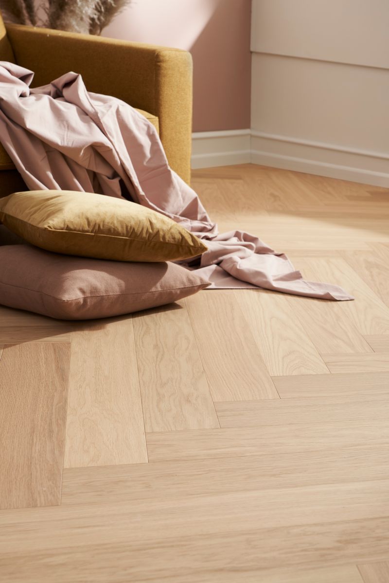 Timberman Eg Prime Innoplank Sildeben Trægulv Matlak hvid 10x135x810 - 147110