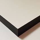 0001 Brækket hvid / sort kerne kompaktlaminat bordplade på mål