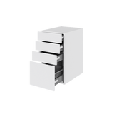 Multi-Living Køkken skuffeskab i Hvid Front H: 70,4 cm D: 60,0 cm - 4 skuffer deludtræk og softluk - Bredde: 40 cm