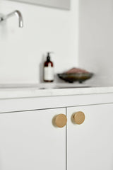 Furnipart Plato greb Børstet messing Ø42mm