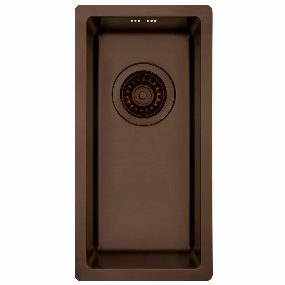 Kubus 180 Soft køkkenvask, Bruneret massiv messing