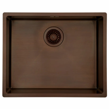 Kubus 500 Soft køkkenvask, Bruneret massiv messing