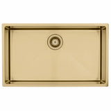 Kubus 700 Soft køkkenvask, Massiv messing