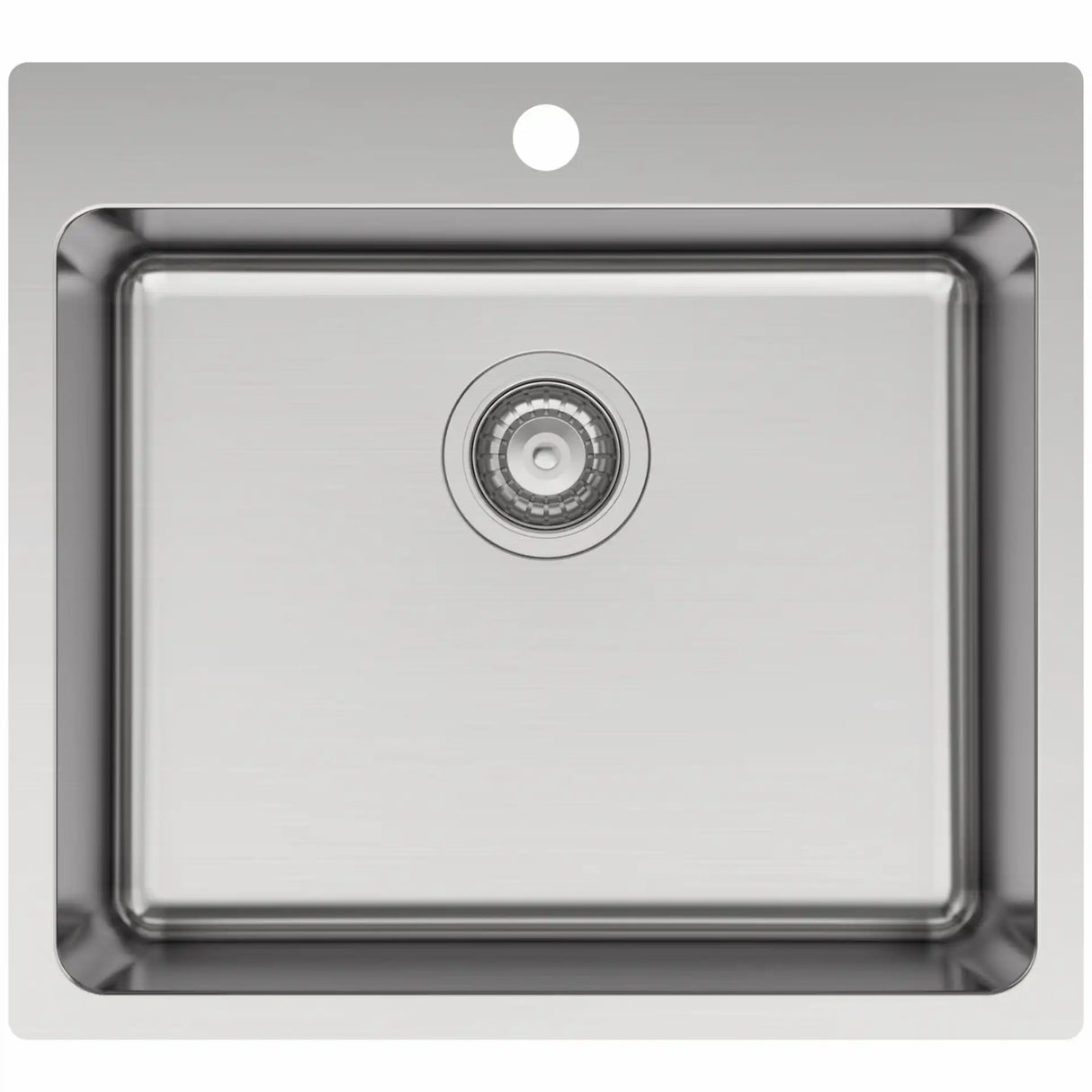 LA 550 KØKKENVASK 550X500 M/HANEHUL, RUSTFRIT STÅL