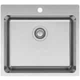LA 550 KØKKENVASK 550X500 M/HANEHUL, RUSTFRIT STÅL