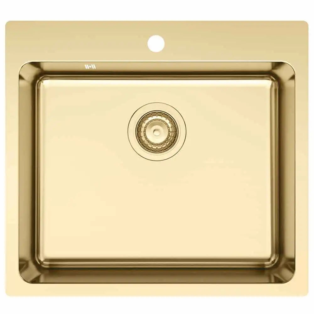 LA 550 køkkenvask 550x500 m/hanehul, PVD messing