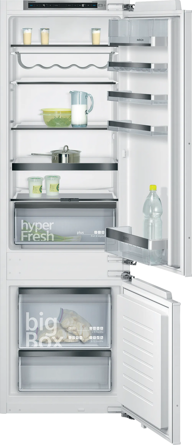 Integrerbart køle-/fryseskab 177.2 x 55.8 cm fladhængsel med dæmpet lukning (soft close) - Siemens iQ500 - KI87SSDE0