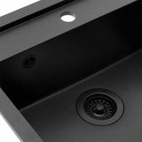 Jupiter 60 Komposit køkkenvask, Sort m/sort afløb
