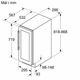 iQ500 Indbygget vinkøleskab 81.8 x 29.8 cm - KU20WVHF0