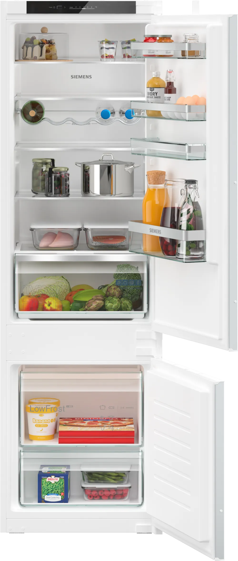 Integrerbart køle-/fryseskab 177.2 x 54.1 cm glidende hængsel - Siemens iQ300 - KI87VVSE0