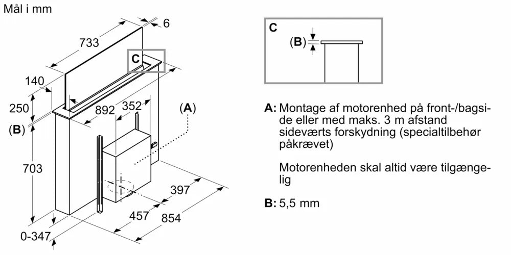 Bordemfang 90 cm flush installation - Siemens iQ700 - LD98WMM65