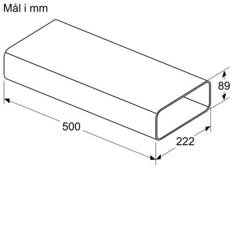 Fladkanal 500mm - HZ9VDSM1