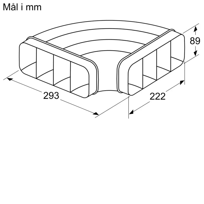 Fladkanal 90 ° horistontal - HZ9VDSB1