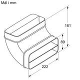 Fladkanal 90 ° vertikal L til 70 cm dyb - HZ9VDSB2