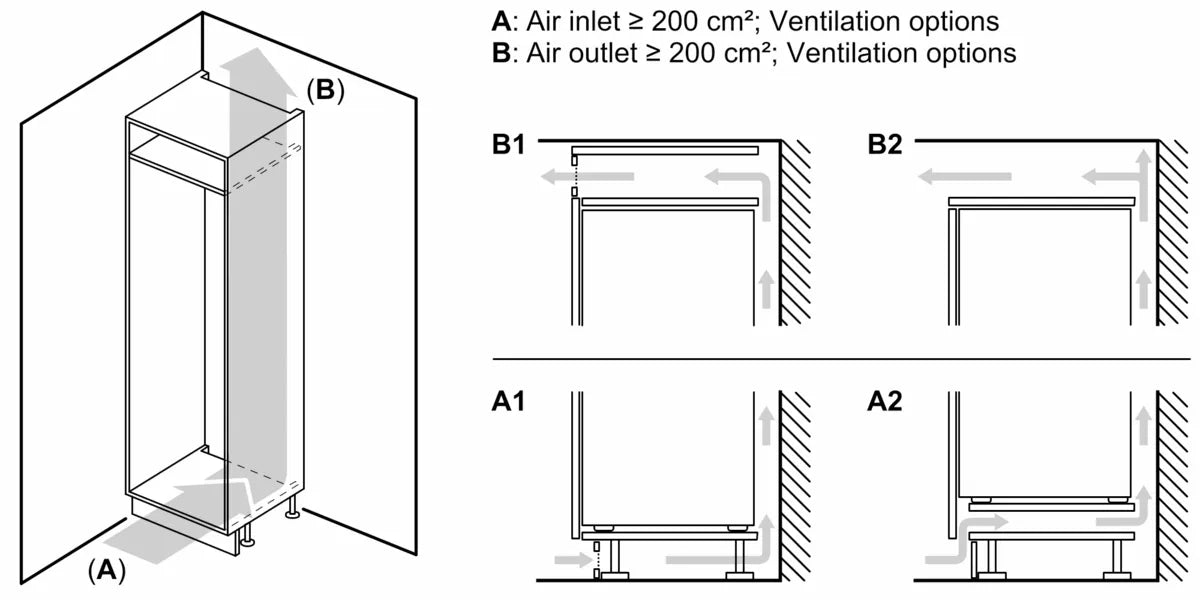 Integrerbart køle-/fryseskab 193.5 x 54.1 cm glidende hængsel - Siemens iQ100 - KI96N5SE0