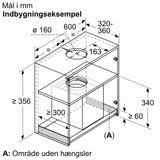 Integreret boksemhætte 60 cm Klart glas med sort tryk - Siemens iQ500 - LJ67BAM60