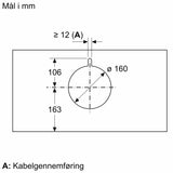 Integreret boksemhætte 60 cm Klart glas med sort tryk - Siemens iQ500 - LJ67BAM60