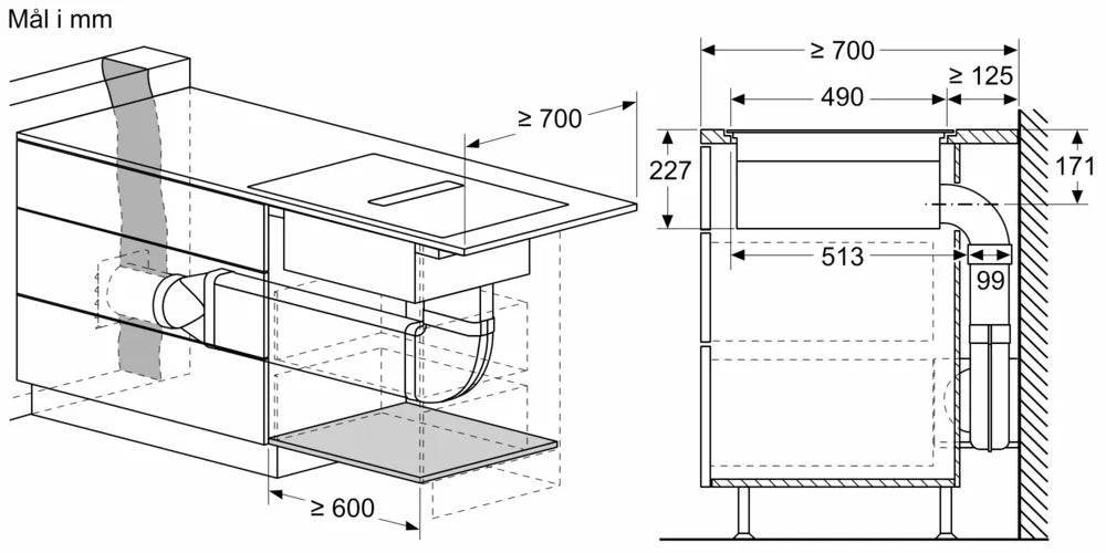 Induktionskogeplade med indbygget emfang 80 cm planmontering - Siemens iQ700 - EX807NX68E