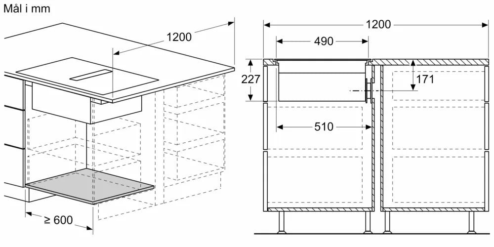 Induktionskogeplade med indbygget emfang 80 cm planmontering - Siemens iQ700 - EX807NX68E