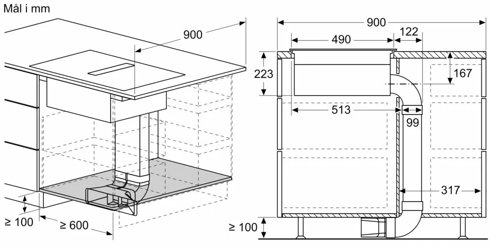 Induktionskogeplade med indbygget emfang 80 cm planmontering - Siemens iQ500 - ED807HQ26E