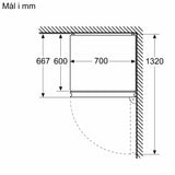 Siemens iQ700 Køle-/fryseskab 203 x 70 cm Matsort, Total noFrost - KG49NSBBF
