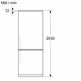 Siemens iQ700 Køle-/fryseskab 203 x 60 cm Matsort, Total noFrost - KG39NSBBF