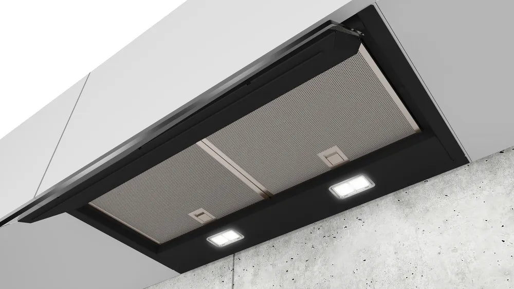 Integreret boksemhætte 60 cm Klart glas med sort tryk - Siemens iQ500 - LJ67BAM60