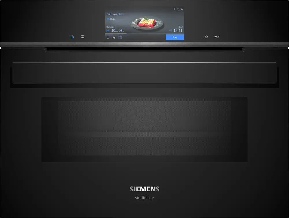 Kompakt Ovn m/mikro 45l m/disp - Siemens iQ700 - CM978GNB1 - 60x45 cm sort