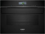 Kompakt dampovn 47l m/disp sort - Siemens iQ700 - CS936GCB1 60x45 cm sort