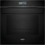Indbygningsovn 71l Pyro A+ sort m/disp - Siemens iQ700 - HB976GMB1 - 60x60 cm sort