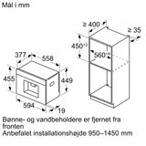 Fuldautomatisk indbygningskaffemaskine 2,4l vandtank - Siemens iQ700 - CT918L1B0 i sort