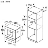 Fuldautomatisk indbygningskaffemaskine 2,4l vandtank - Siemens iQ700 - CT918L1B0 i sort