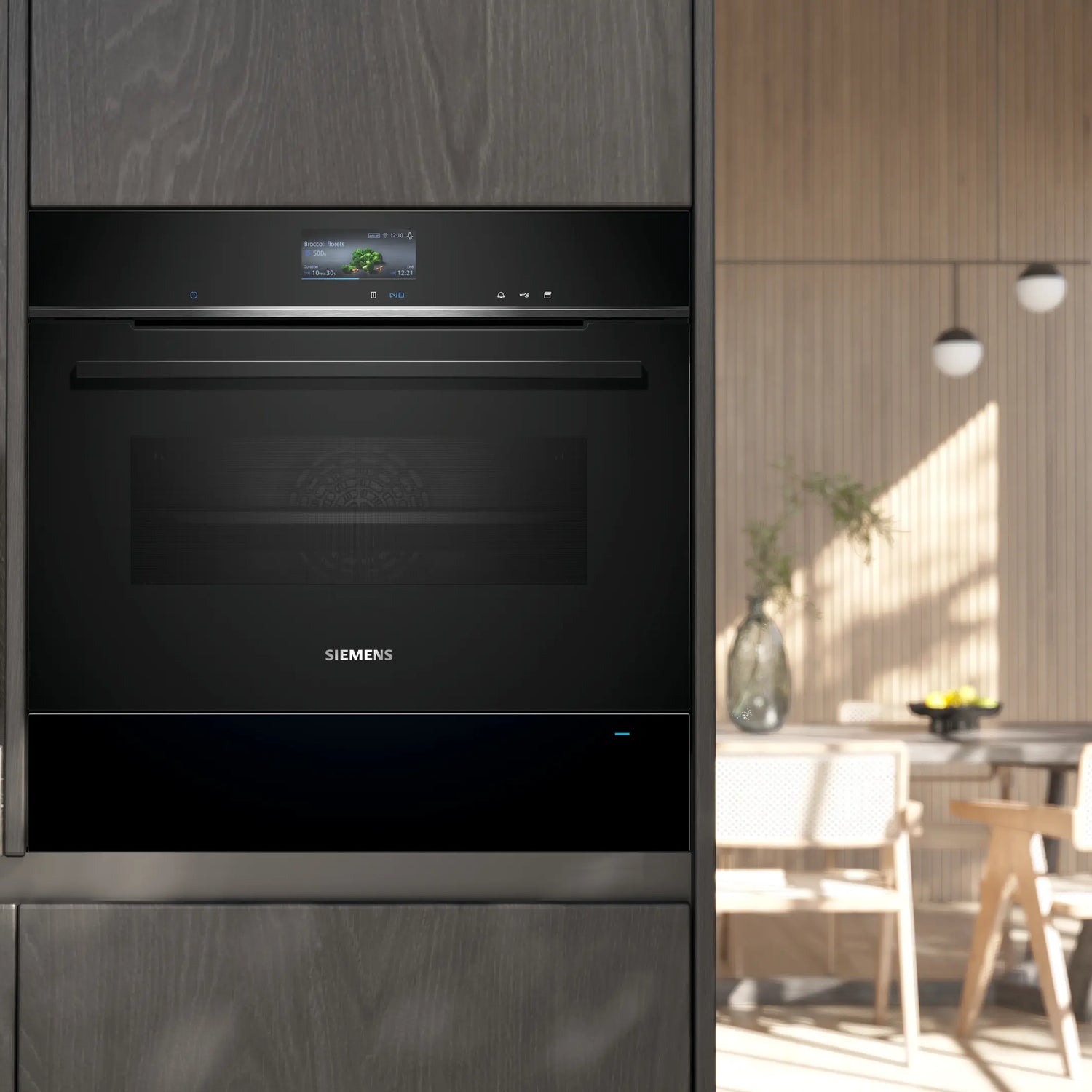 iQ700 BI710C1B1 Varmeskuffe til indbyg 60 x 14 cm Sort