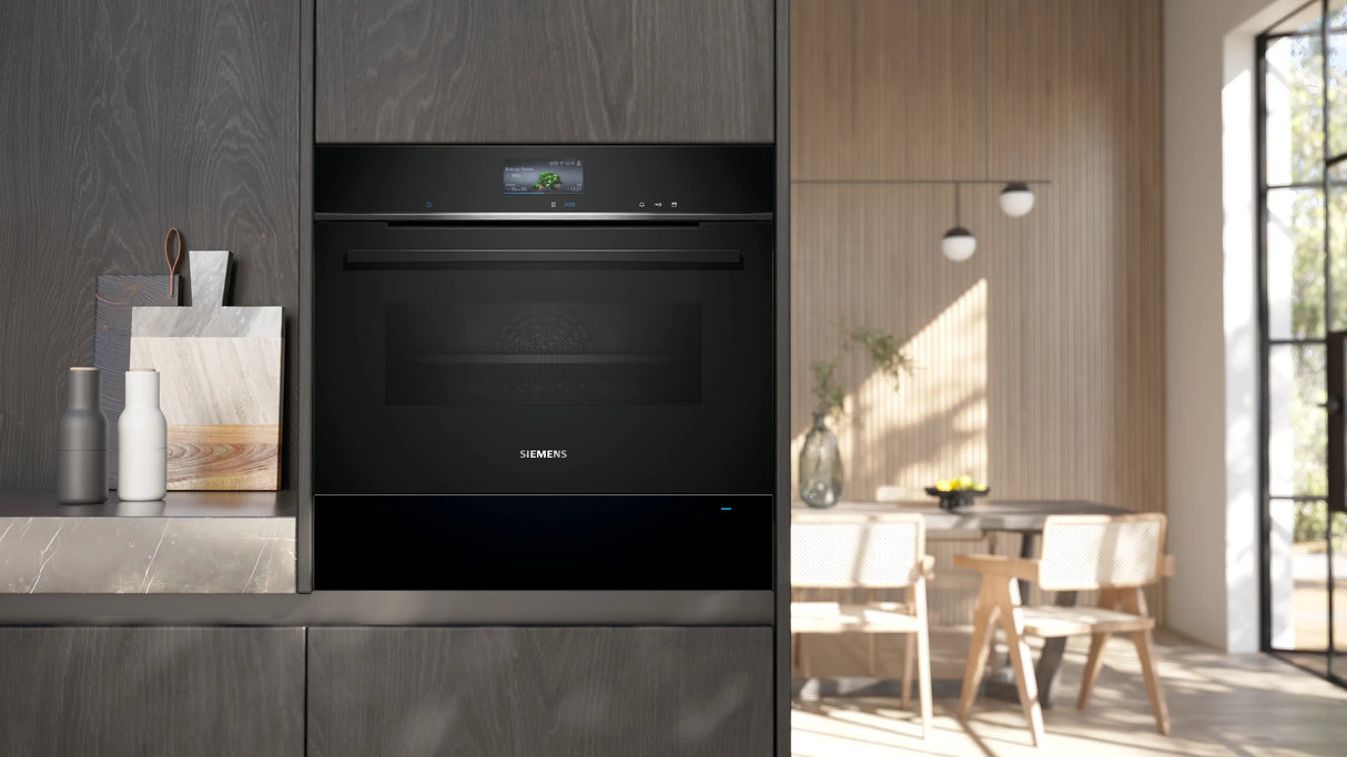 iQ700 BI710C1B1 Varmeskuffe til indbyg 60 x 14 cm Sort