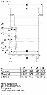 Induktionskogeplade med indbygget emfang 70 cm - Siemens iQ500 - ED777HQ26E