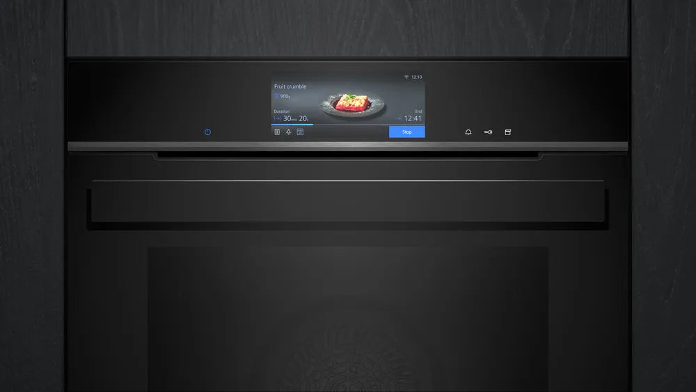 Dampovn til indbygning 60 x 60 cm i Sort - Siemens iQ700 - HS958GCB1