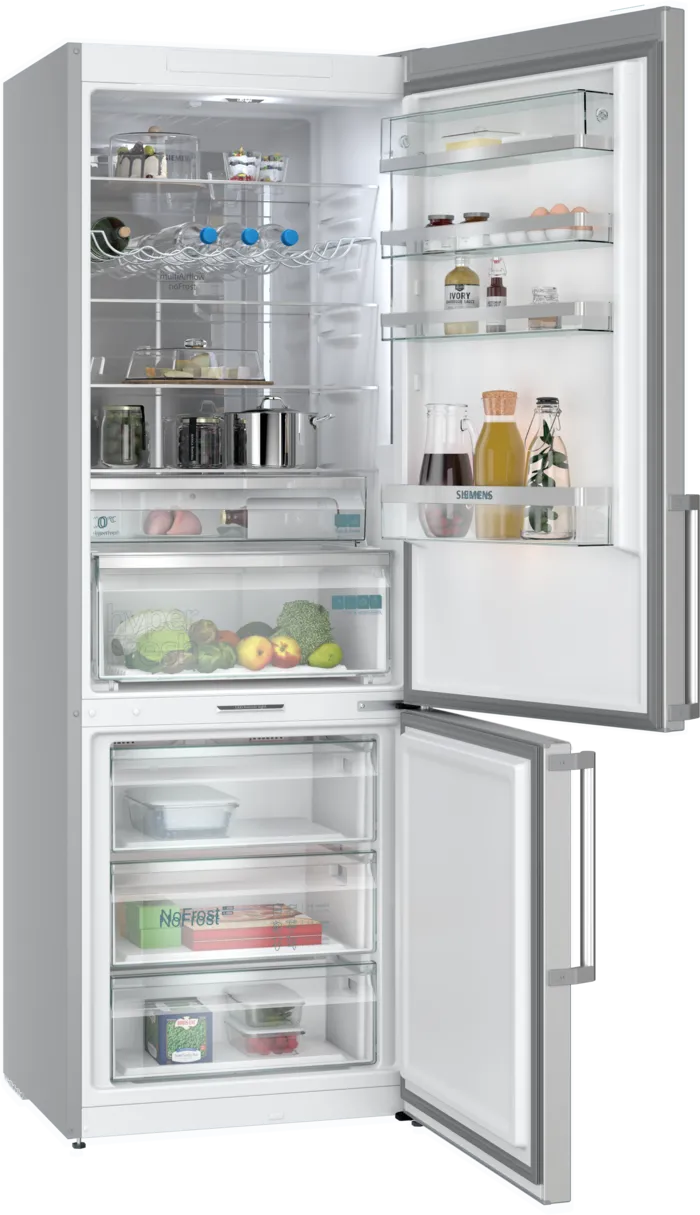 iQ500 Køle-/fryseskab 203 x 70 cm Fingeraftrykafvisende børstet stål , Total noFrost - KG49NAICT