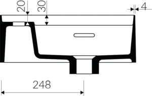 Luzern vask i Hvid mat