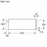 iQ700 BI710C1B1 Varmeskuffe til indbyg 60 x 14 cm Sort