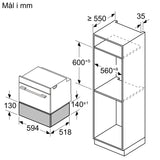 iQ700 BI710C1B1 Varmeskuffe til indbyg 60 x 14 cm Sort