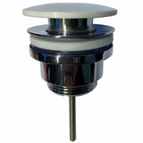 LAVABO LUNA POP-UP BUNDVENTIL, SOLID SURFACE HVID