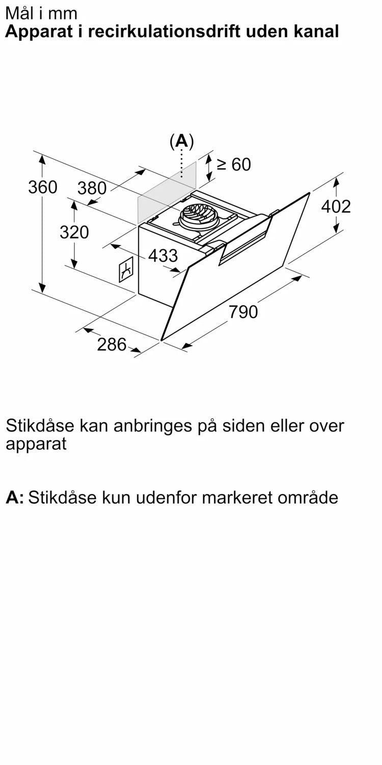 Væghængt emhætte 80 cm Klart glas med sort tryk - Siemens iQ300 - LC87KFN65