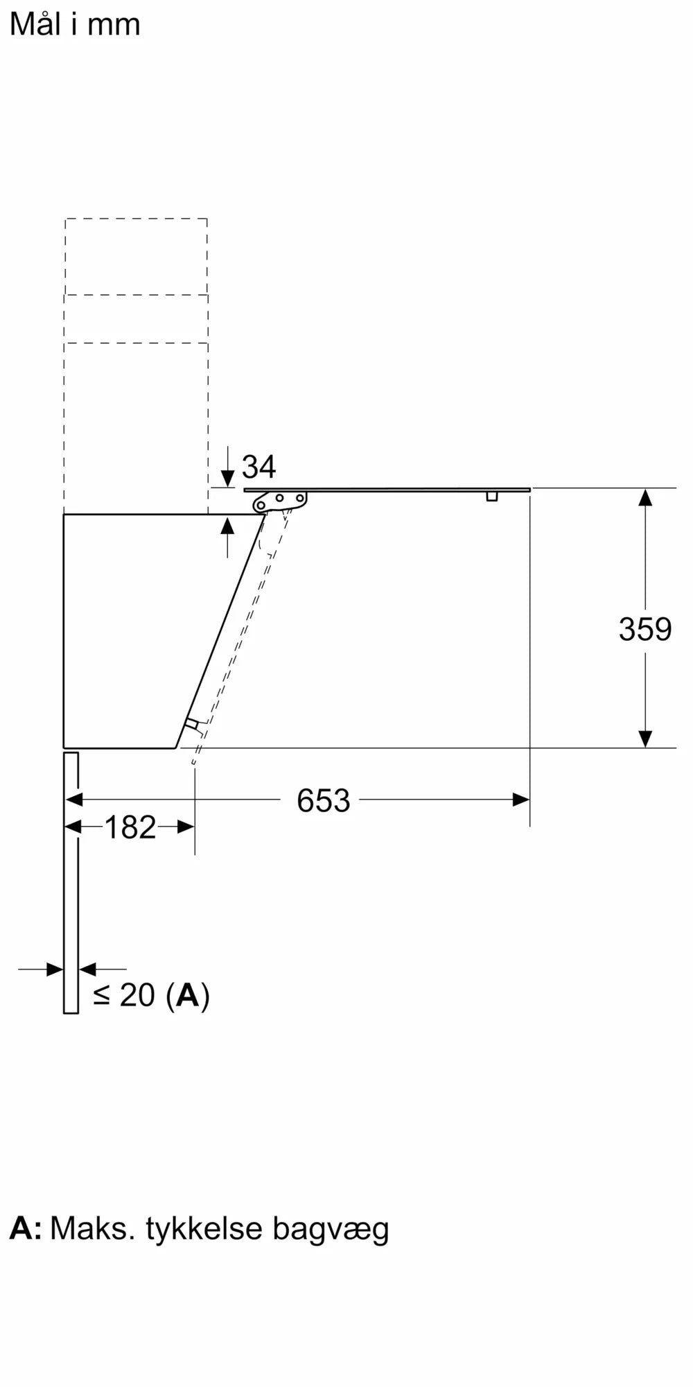 Væghængt emhætte - 60 cm - Klart glas med sort tryk - Siemens iQ100 - LC65KDK6K
