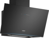 Væghængt emhætte 90 cm Klart glas med sort tryk - Siemens iQ700 - LC91KLT65
